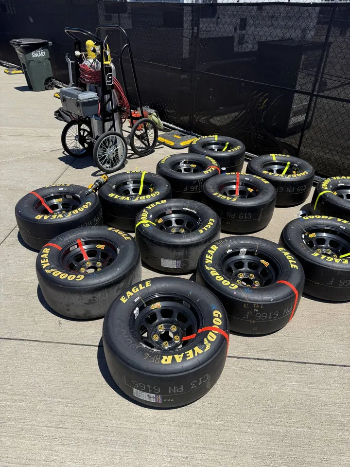Goodyear race tires on pit road